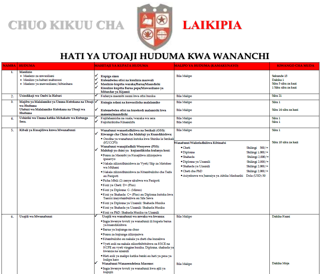 Kiswahili Version